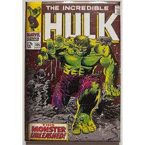 Incredible Hulk Comic‎ Book Cover Magnet Marvel Comics Superhero